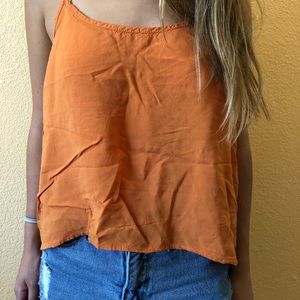 Orange spaghetti strap tank top
